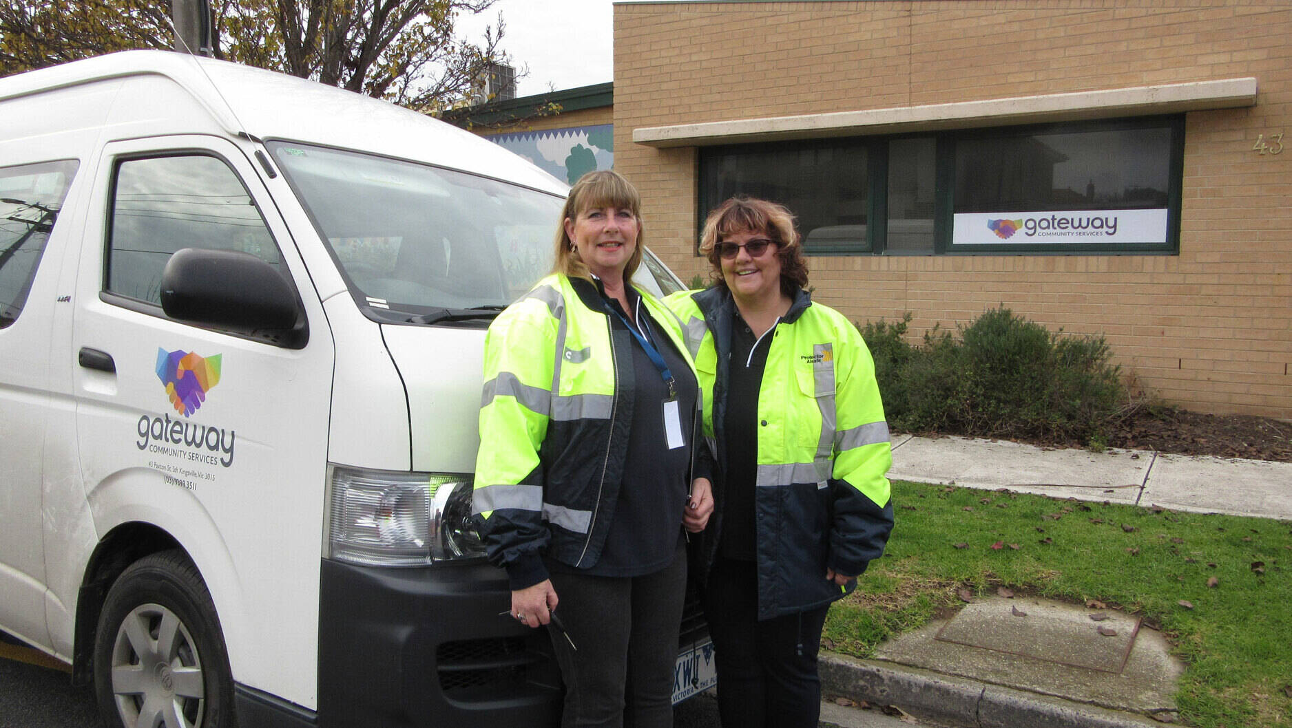 Image Photo— Gateway volunteers Lucy and Debbie sporting their new jackets.